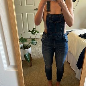 Skinny Denim Overalls